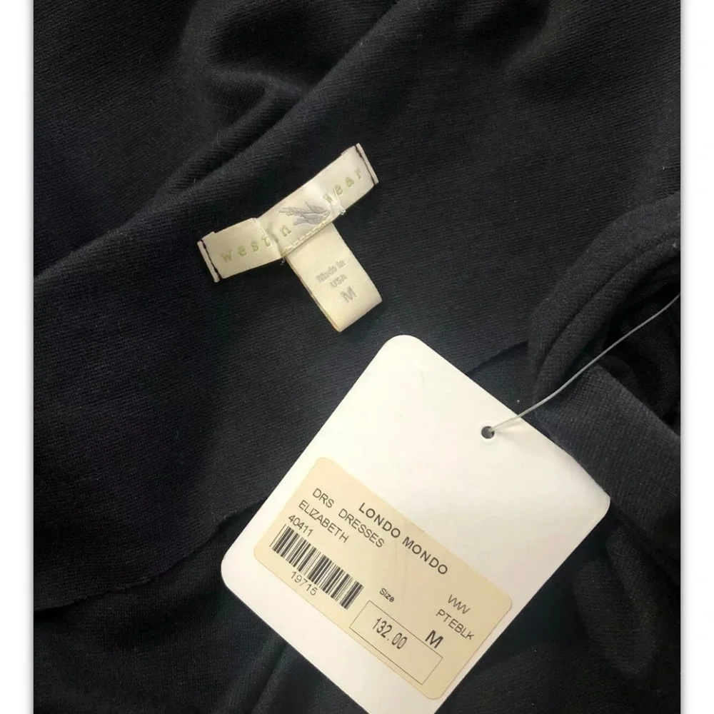 Weston Wear Womens Size M Dress Sheath One Shoulder black Sleeveless NWT - Picture 10 of 11